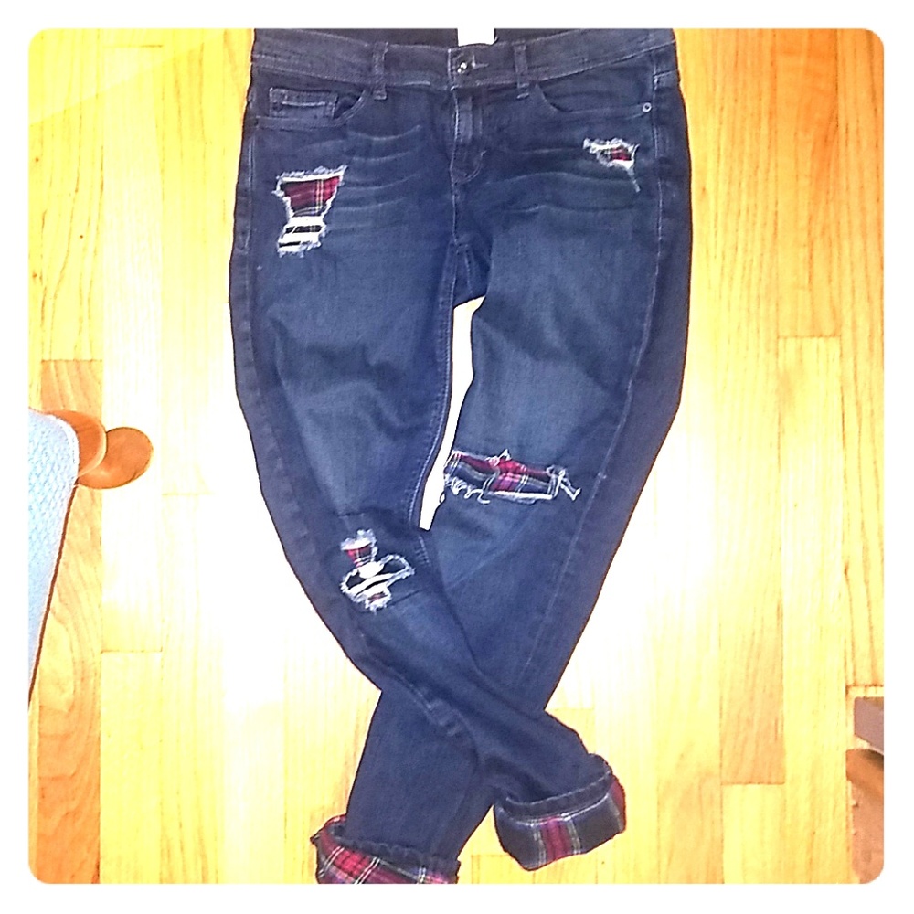 Flannel Accent Jeans